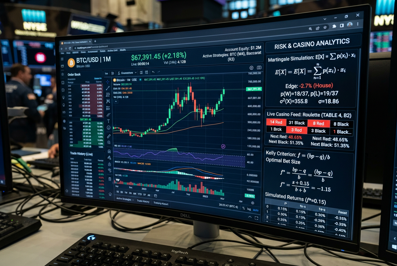 Analiza matematyczna opłacalności transakcji Bitcoin w kasynie online